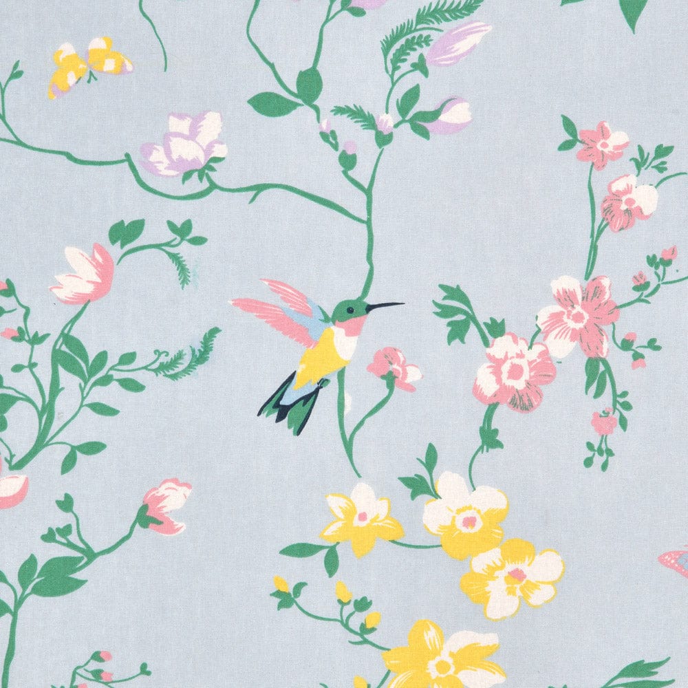 Blue Flower 100% Cotton Single Size Bedsheet