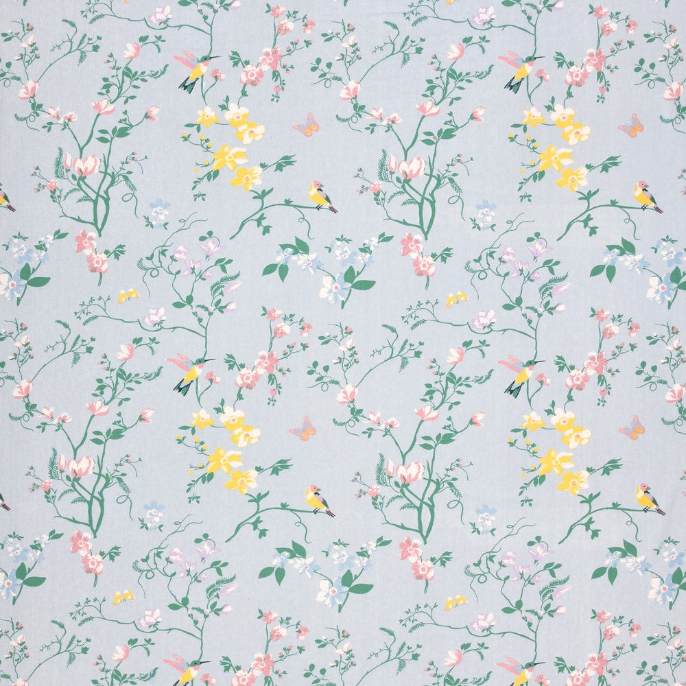 Blue Flower 100% Cotton Single Size Bedsheet