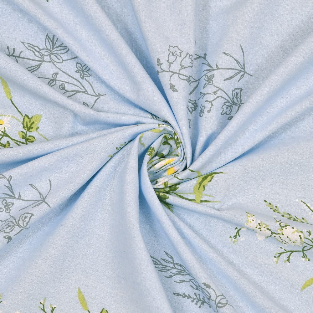 100% Cotton Single Size Bedsheet, Blue Bird