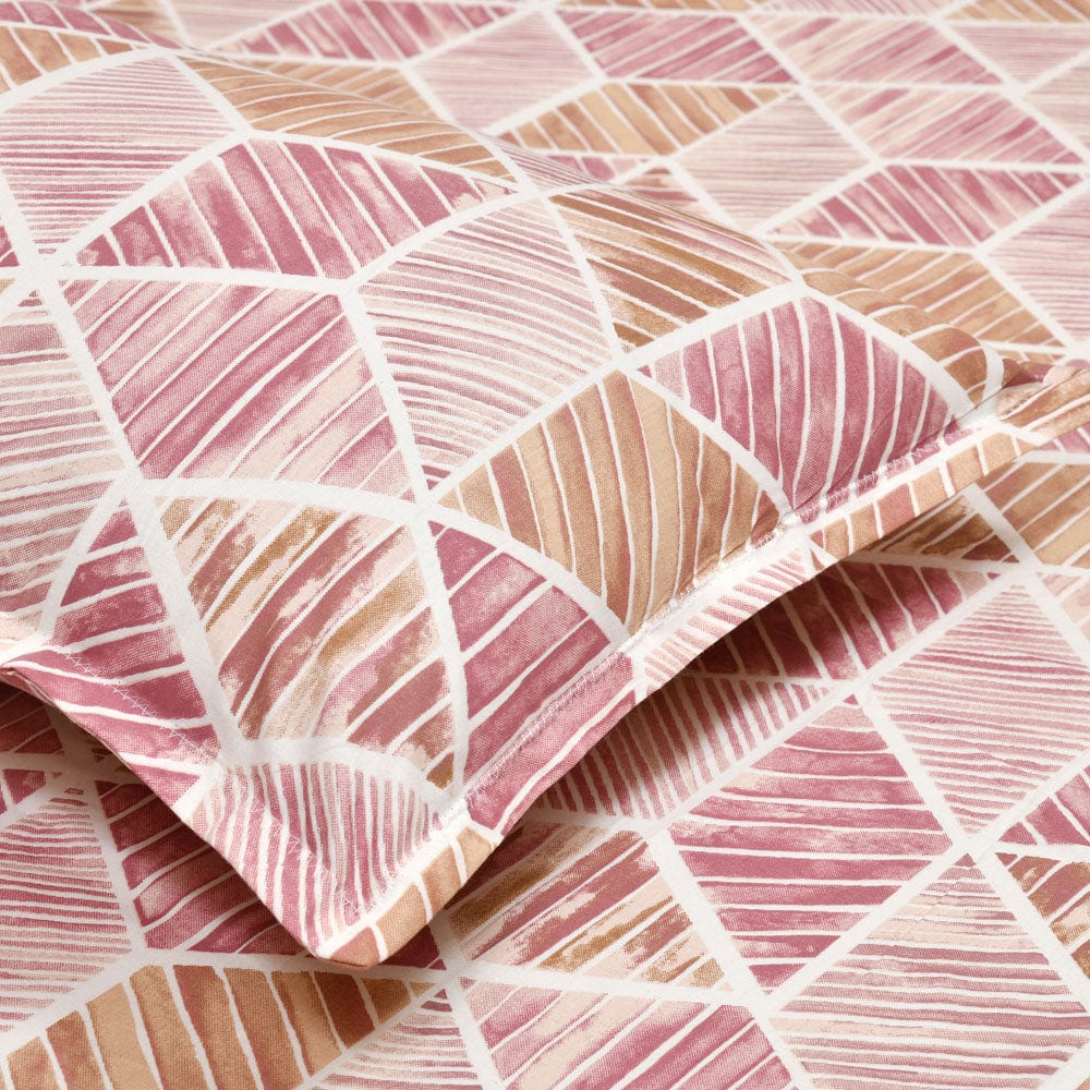 Prism Delight 100% Cotton Single Size Bedsheet, Pink
