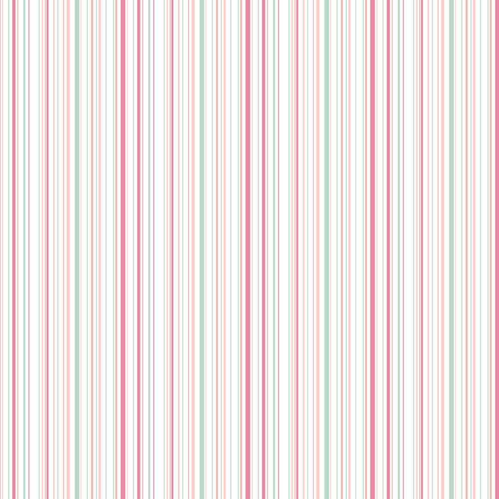 Stripes 100% Cotton King Size Bedsheet, 186 TC, Pink and Green