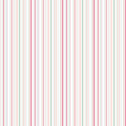 Stripes 100% Cotton King Size Bedsheet, 186 TC, Pink and Green