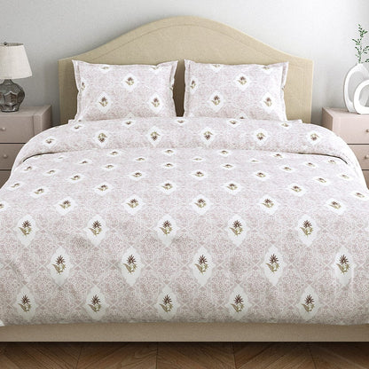 Blossom Motif Lalic 100% Cotton Bedsheet, 186 TC