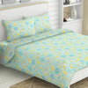 Blue Bell Blooms, 100% Cotton Double Bedsheet, 120 TC