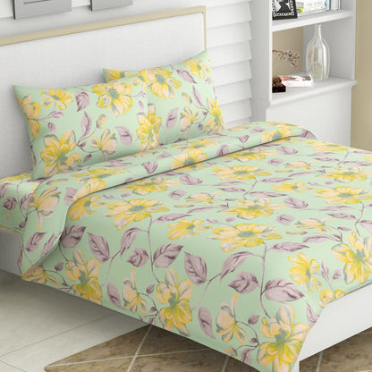 Golden Petal, 100% Cotton Bedsheet, 120 TC