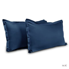 Satin Royale Deep Ocean Blue 300TC Satin 2 Pillow Cover - Pillow Covers | haus & kinder