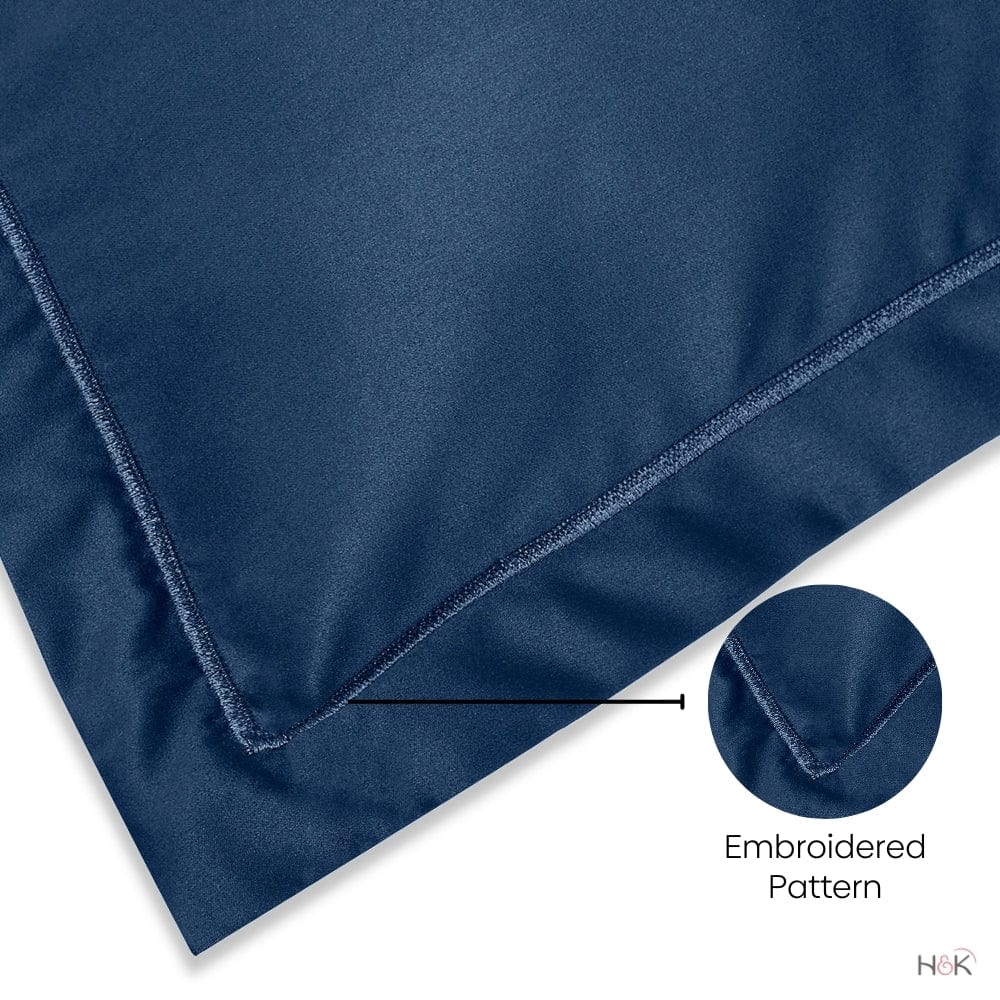 Satin Royale Deep Ocean Blue 300TC Satin 2 Pillow Cover - Pillow Covers | haus & kinder