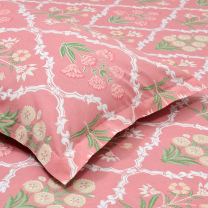 Ecos of Pink City 186 TC Cotton 100% Printed Flat Double Bedsheet