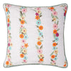 Embroidered Decorative Cushion Cover, Floral Stripes