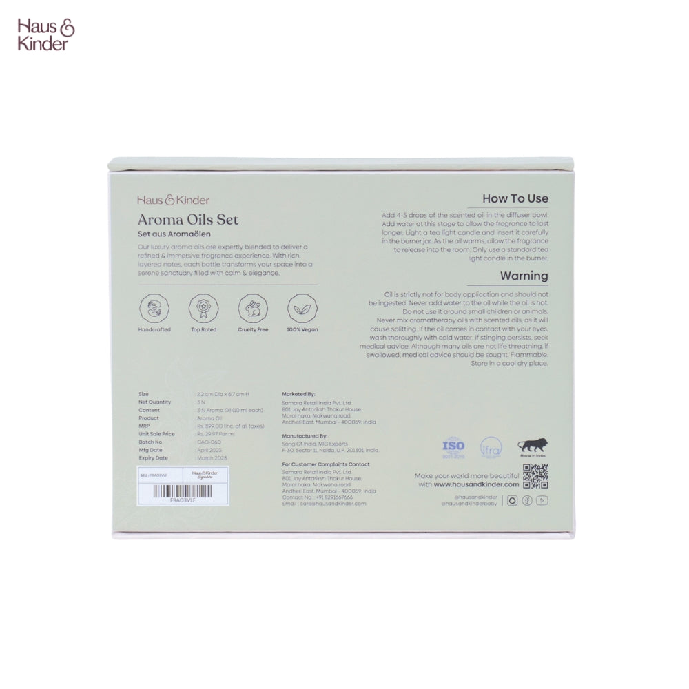 Velour, Luma & Flore Aroma Oil Pack of 3 (10 ml each)