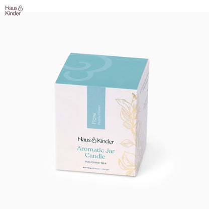 Flore Candle with White Frosted Jar 200 gm