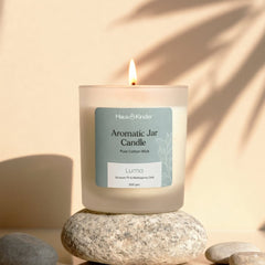 Luma Candle with White Frosted Jar 200 gm - Candles & Fragrances | haus & kinder
