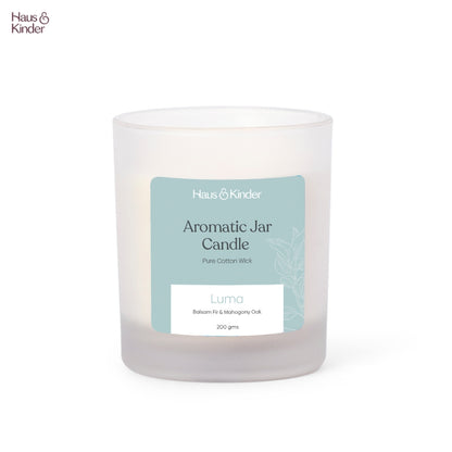 Luma Candle with White Frosted Jar 200 gm