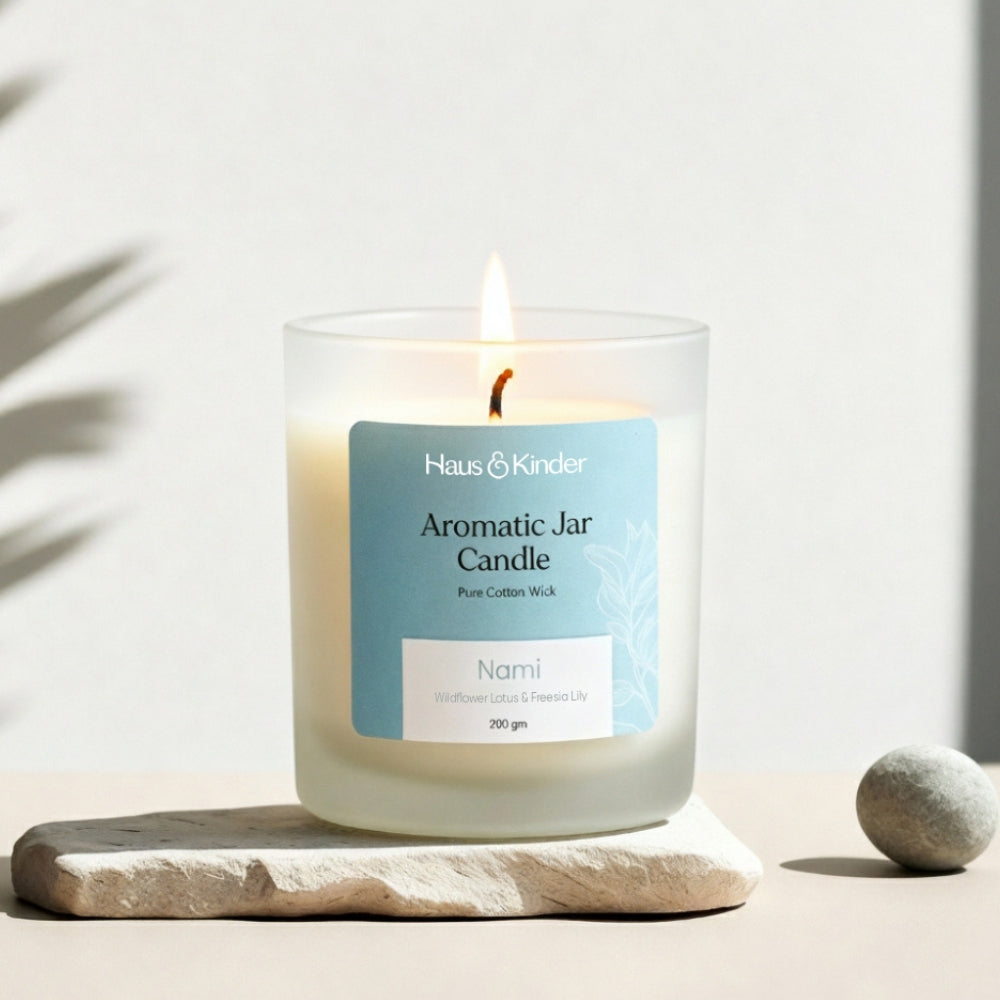 Nami Candle with White Frosted Jar 200 gm