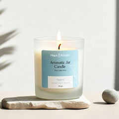 Nami Candle with White Frosted Jar 200 gm - Candles & Fragrances | haus & kinder