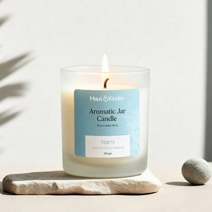 Nami Candle with White Frosted Jar 200 gm