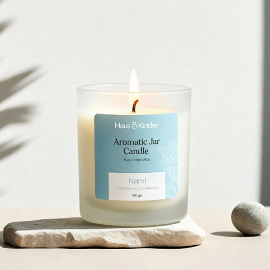 Nami Candle with White Frosted Jar 200 gm
