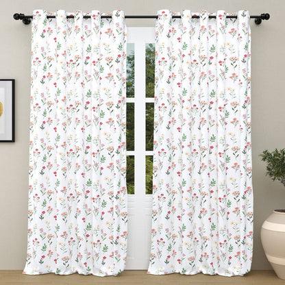Floral Clusters Curtain Set