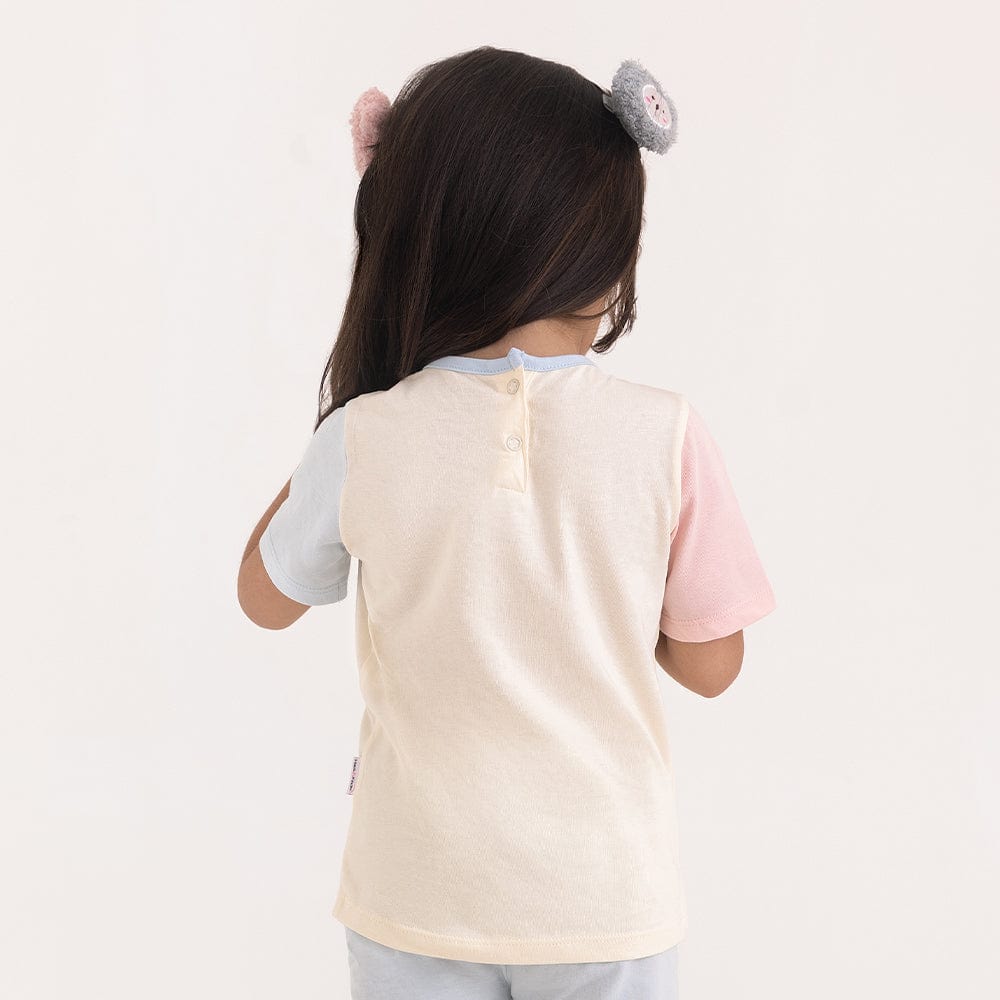 100% Cotton Half Sleeve Girl T-Shirt, White