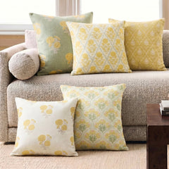 100% Cotton Digital Printed Cushion Covers, Pack of 5 - Cushion Covers | haus & kinder