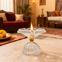 Lumi Glass Diya, Crystal - Diya | haus & kinder