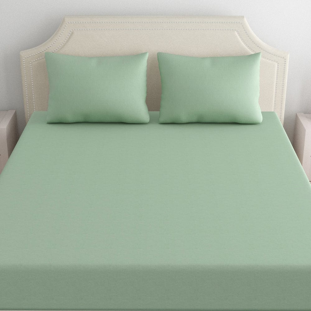 Jersey Fitted Bedsheet  - King/Green