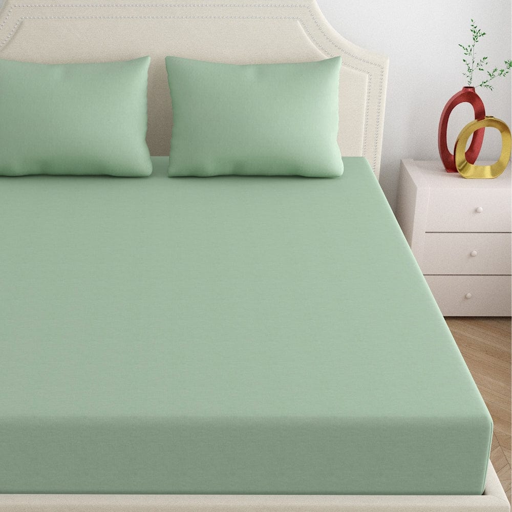 Jersey Fitted Bedsheet  - King/Green