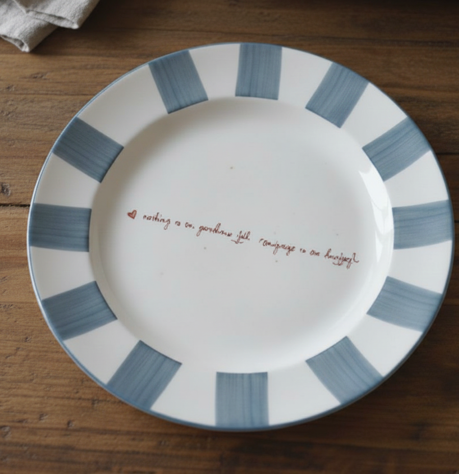 Daydream Blue Blue Dinner Plate- White & Blue
