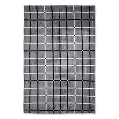 Grey Stripe Printed Reversible Flannel AC / All season Blanket - Double - Flannel Blanket | haus & kinder