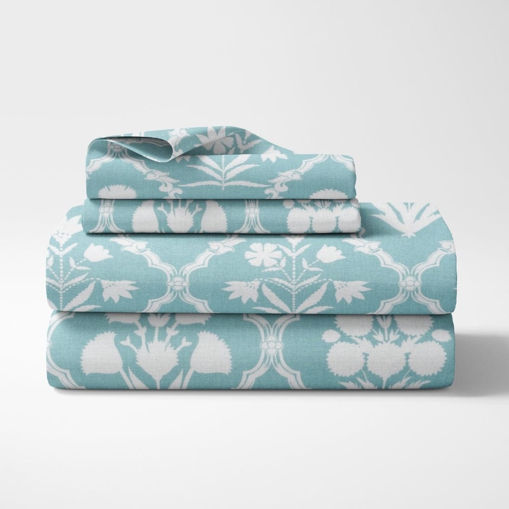 Heritage Hues 186 TC Cotton 100% Printed Flat Double Bedsheet