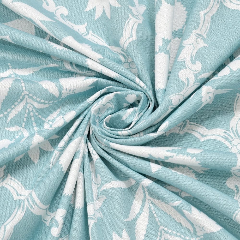 Heritage Hues 186 TC Cotton 100% Printed Flat Double Bedsheet