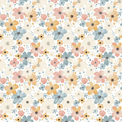 Hawaiian Petals 100% Cotton Double Size Bedsheet, 144 TC