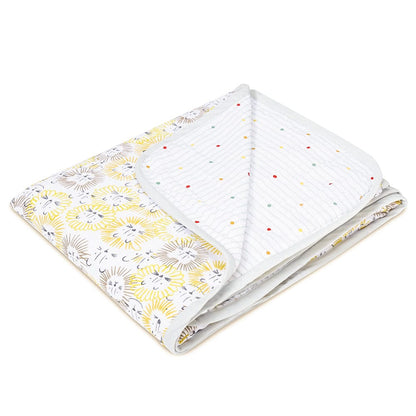 100% Cotton Muslin Reversible Blanket for New Born Baby