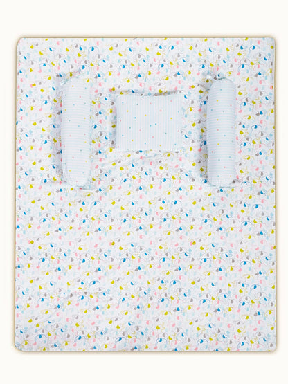 Elephantastic Baby Bedding Set: Mattress, Bolsters with Pillow (Pack of 4)