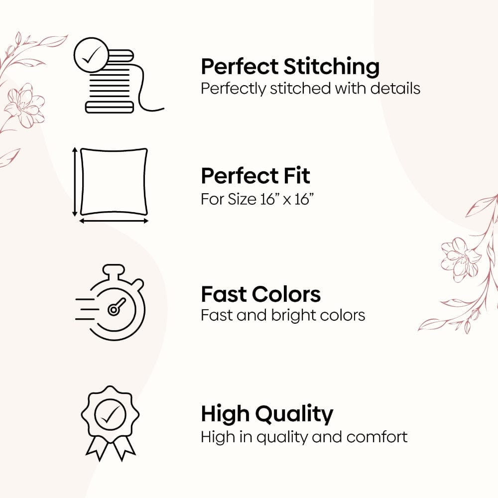 Digital Printed 100% Cotton duck cushion covers, set of 5, Palace of illusion