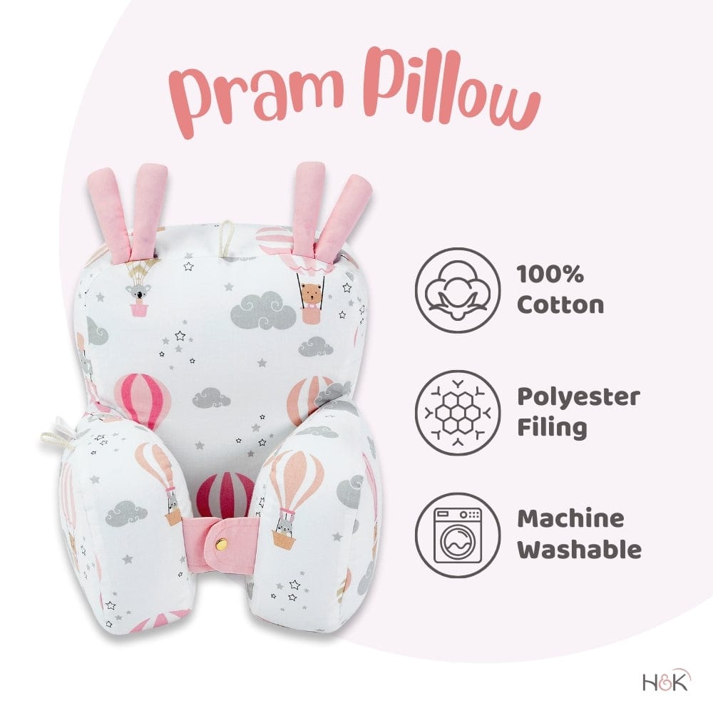 Cotton Pram Pillow cum Baby Seat , Tiny Journeys