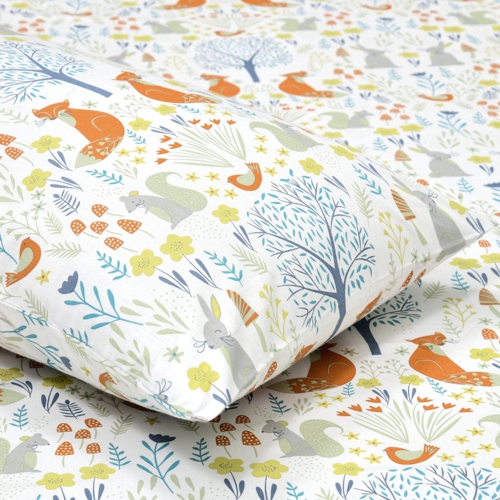 Percale 210 TC Single Flat Bedsheet-Cottage Core