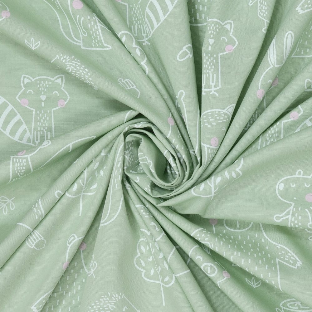 Foliage Fantasy Percale 210 TC Single Flat Bedsheet