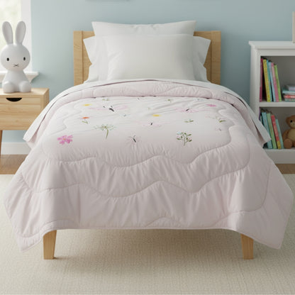 Butterfly Garden Kids Quilt,Pink