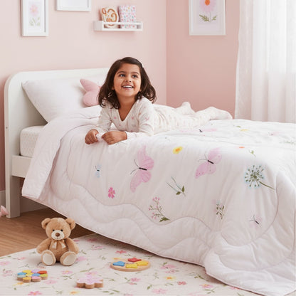 Butterfly Garden Kids Quilt,Pink