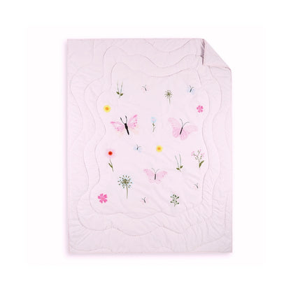 Butterfly Garden Kids Quilt,Pink
