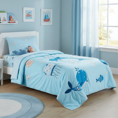 Vitamin Sea Kids Quilt, Blue