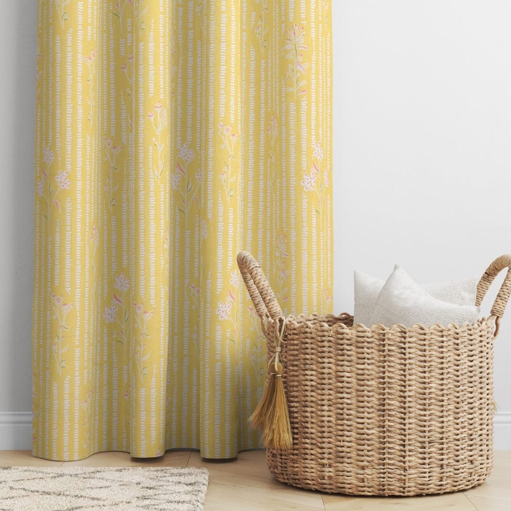 Lemon Blossom Dots Curtain Set