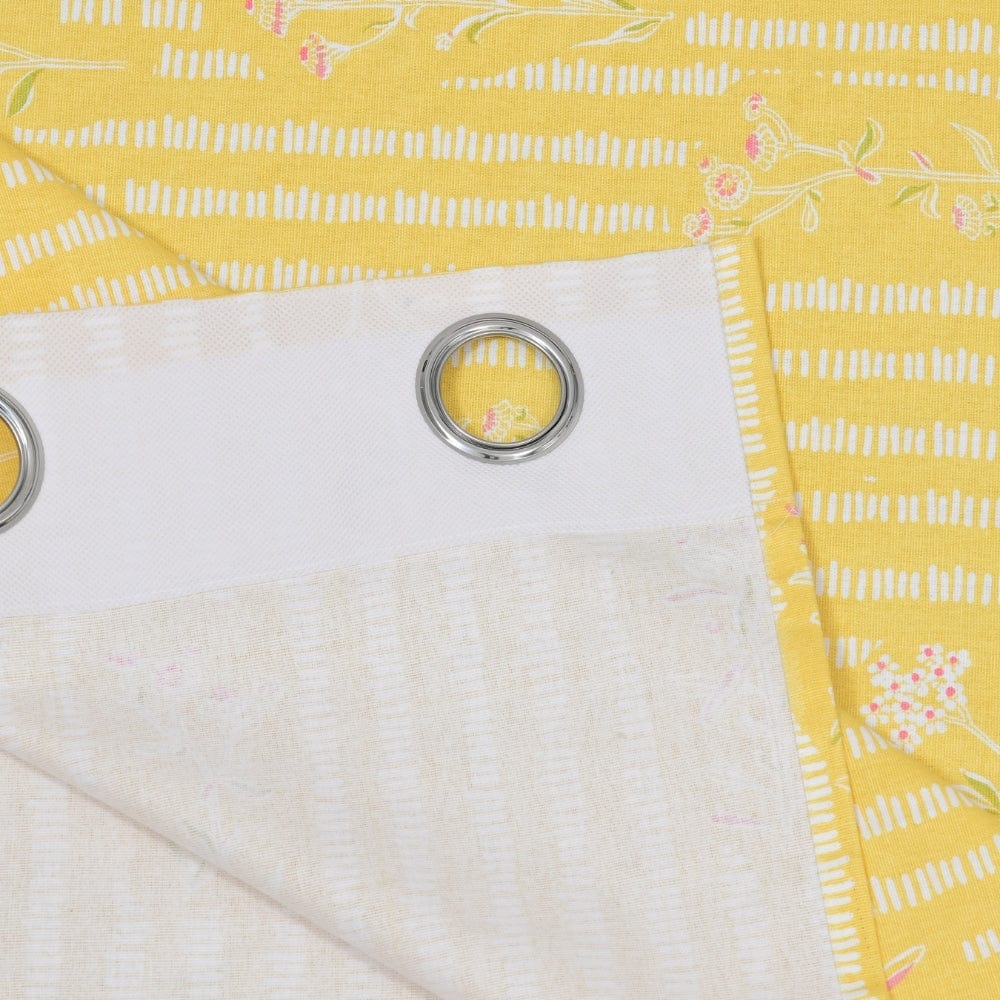 Lemon Blossom Dots Curtain Set