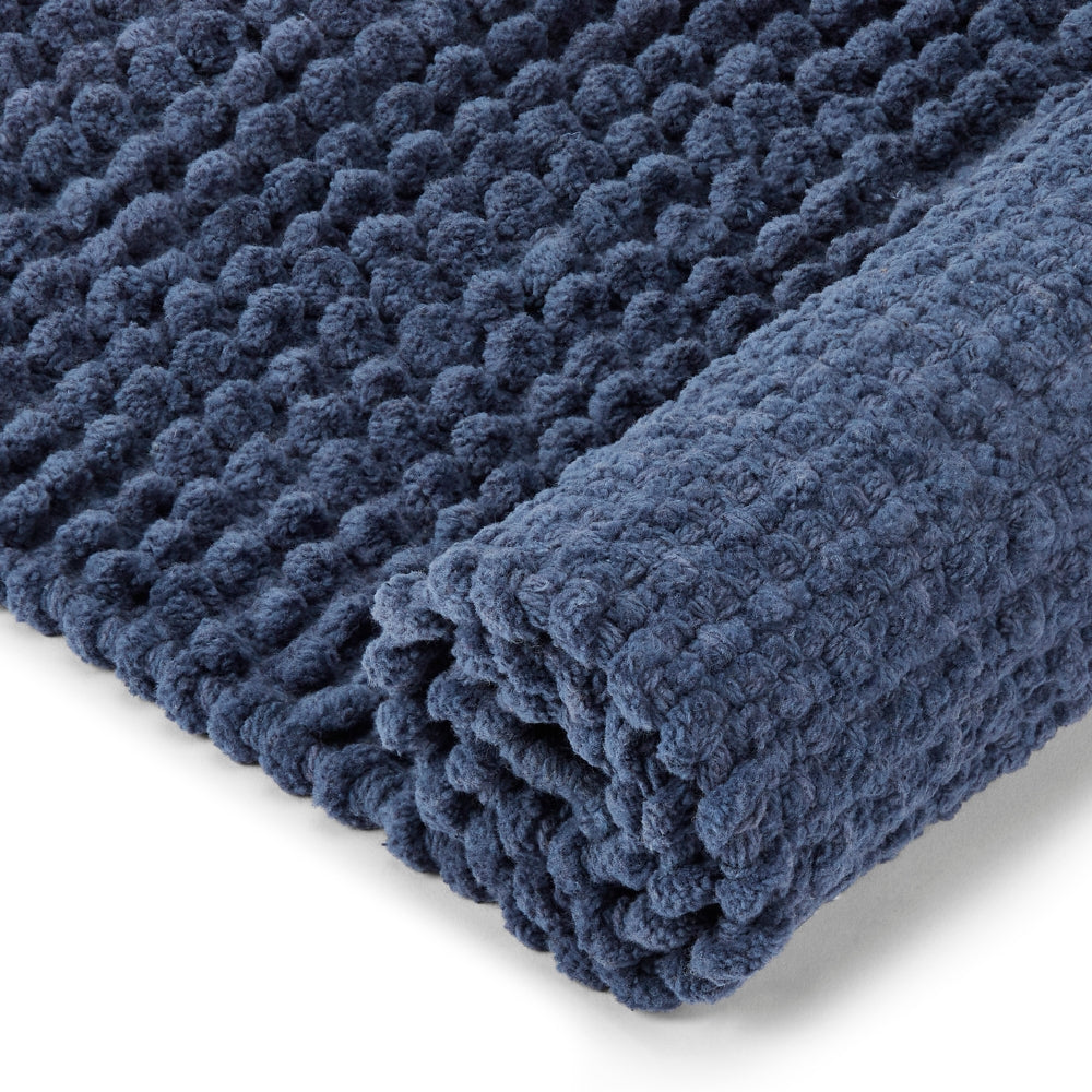 Pebblyn Popcorn Doormat, Dark Blue