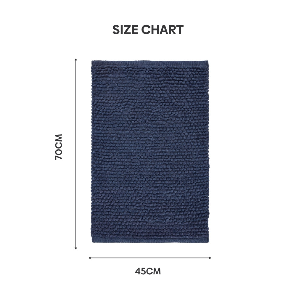 Pebblyn Popcorn Doormat, Dark Blue