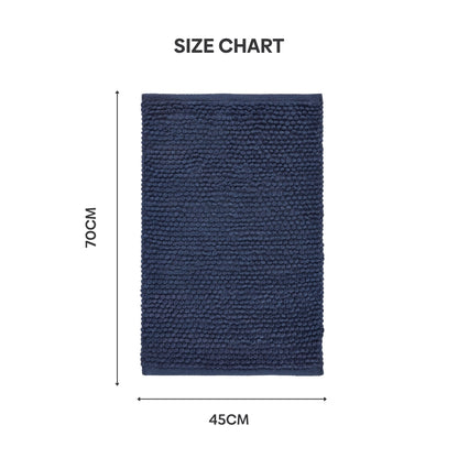 Pebblyn Popcorn Doormat, Dark Blue