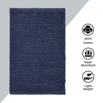 Pebblyn Popcorn Doormat, Dark Blue