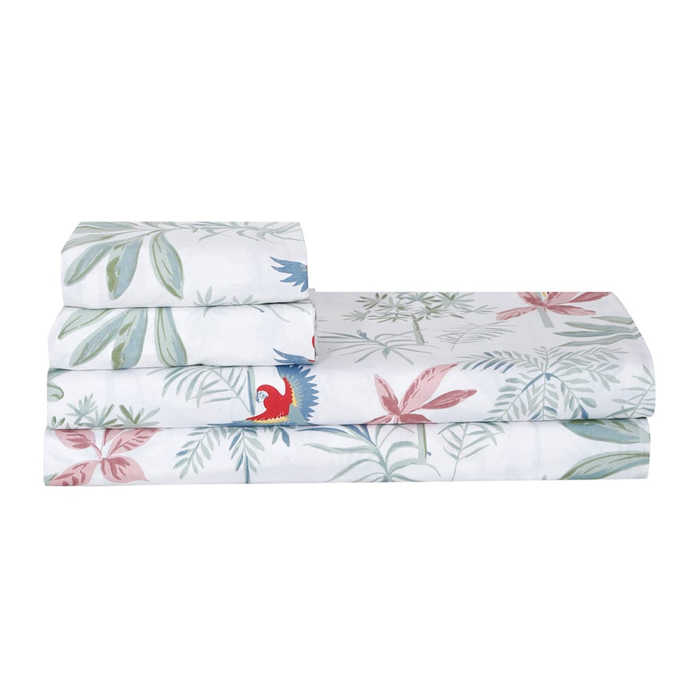 Palm Scape 100% Cotton King Bedsheet, 186 TC