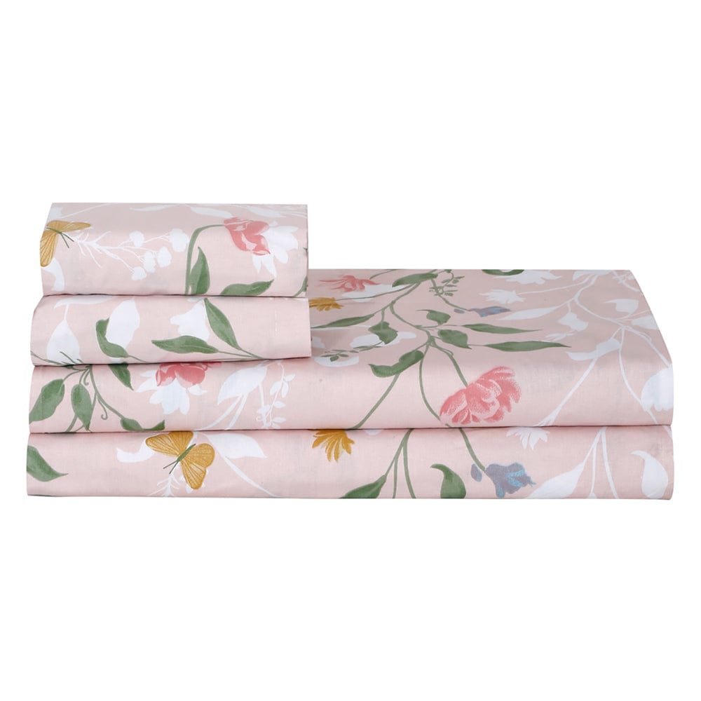 Blush Vineyard 100% Cotton Bedsheet, 186 TC - Bedsheets | haus & kinder